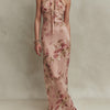 Lia | Elegant Floral Halter Backless Maxi Dress
