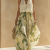 Suzanne | Elegant Floral Wide Leg Two Piece Set