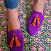 PURPLE LOAFER WITH TASSELS