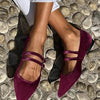 POINTED BALLET FLATS WITH DOUBLE STRAP