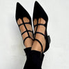 POINTED TOE HEELS WITH STRAPS