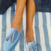 SLIPPER WITH SILVER TASSELS