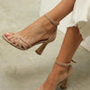 CROSS-STRAP HEEL SANDAL