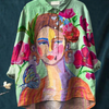 Amaris | Oil Painting Women's Portrait Art Printed Women's Casual Shirt