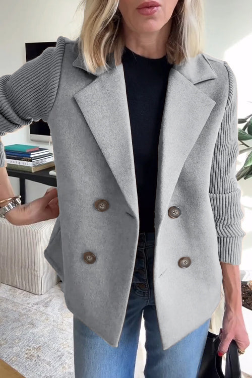 Amelia™ | Stylish Blazer with Knitted Sleeves