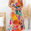 Summer | Sleeveless Tie Neck Waisted Floral Print Maxi Dress