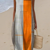 Ana | Midi Dress with Color Block