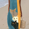 Paisley | Funny Cat Art Print Vintage Dress