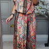 Round Neck Printed Loose Casual Suit
