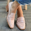 LOAFERS WITH WIDE HEEL SHINY