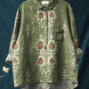 Nina | Women's Vintage Ethnic Floral Art Print Casual Shirt