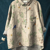 Lorelai | Boughs And Robin Birds Pattern Printed Women's Casual Shirt