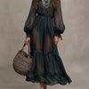 Gerda | Elegant Midi Dress with V-Neck