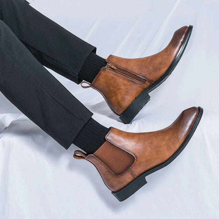 Nathan™ - Elegant Chelsea Boots with Zipper