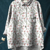 Hadley | Pink Spring Floral Repeat Pattern Printed Women's Casual Shirt