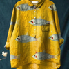 Felicity | Women's Vintage Fish Art Print Casual Shirt