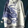 Elissa | Women's Deep Sea Octopus Tentacles Art Print Casual Shirt