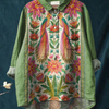 Emerson | Women's Vintage Lovely Floral Birds Art Print Casual Shirt