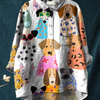 Brigitte | Women's Colorful Fun Cartoon Puppy Print Casual Shirt