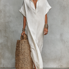 Women's Minimalist Loose-fitting Shirt Maxi Dress