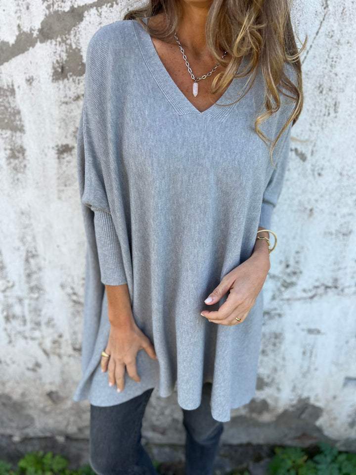 Grace™ - Comfortable V-neck Long Sleeve Sweater