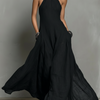 Women's Minimalist Halter Neck Sleeveless Maxi Dress