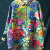 Jasimne | Women's Vintage Lovely Floral Art Print Casual Shirt