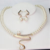Elegant Wave Pearl Jewelry Set
