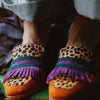 LOAFER WITH FRINGES AND ANIMAL PRINT