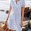 MARTINE | ELEGANT STRIPED SHIRT DRESS