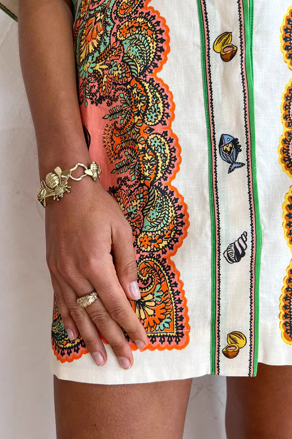 Coco - Mermaid Pocketed Shirt Mini Dress