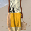 Leah | Midi Dress with Polka Dot Block