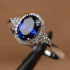 Majestic Midnight Sapphire Oval Ring