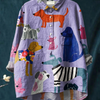Coralie | Women's Dog Art Print Casual Shirt