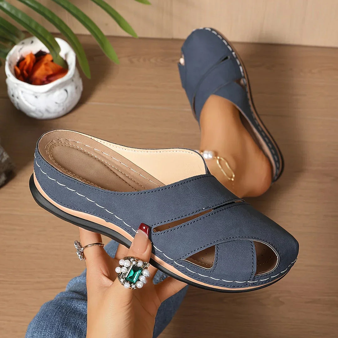 Ella™ - Stylish Round Toe Platform Wedge Sandals