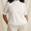 Julia | Floral Solid Stand-Up Collar
