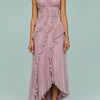 Ruth | Long Pleated Dress with Straps and Slits
