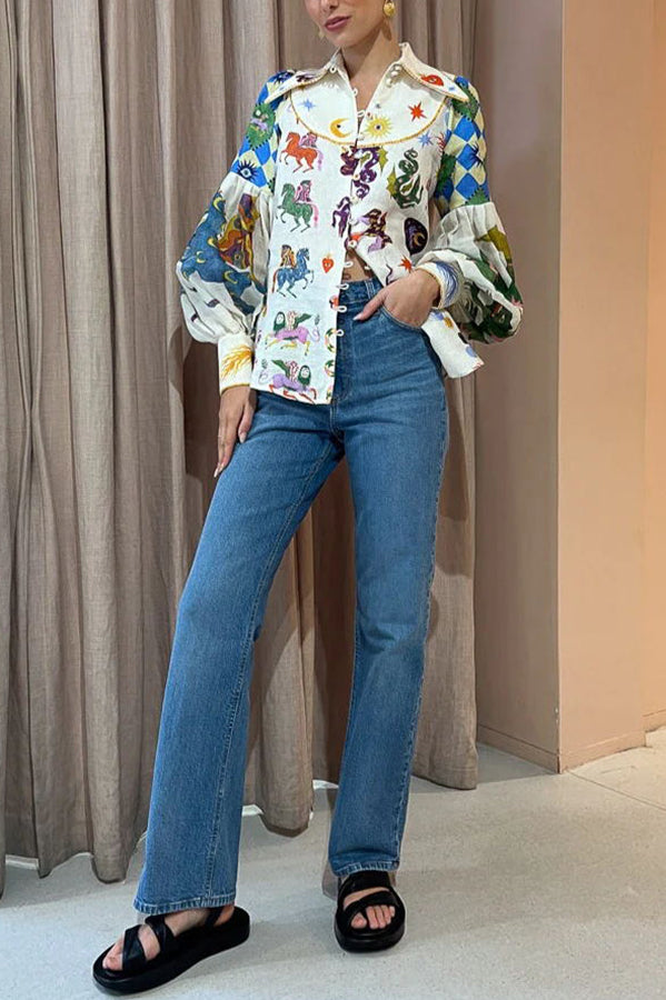 Adalie - Love Balloon Sleeve Shirt