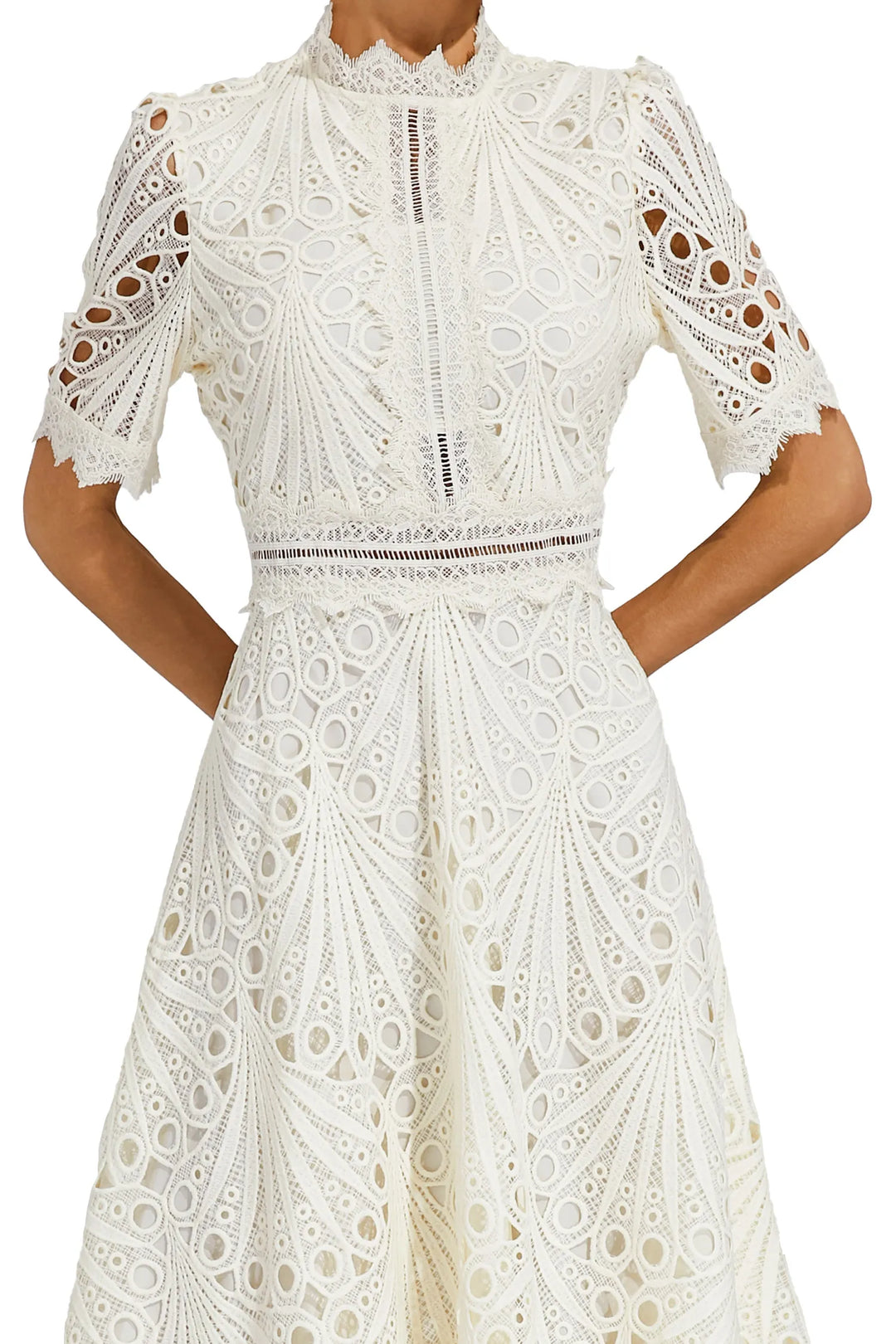 Leigh - Elegant Lace Midi Dress