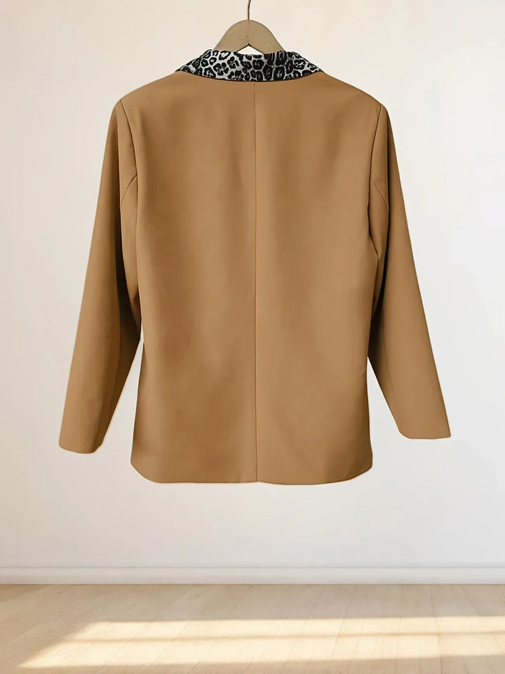 Peyton™ - Elegant Leopard Print Collar Coat