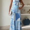 Eleonore | Maxi Dress Printed with Bow and Ric Rac Straps