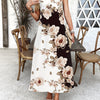 Indigo - Boho Chic Floral V-Neck Maxi Dress