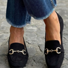 BLACK LOAFERS WITH GOLDEN CLIP