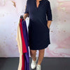 HANNE | ELEGANT DRESS WITH V-NECK
