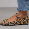 ANIMAL PRINT BALLET FLAT WITH STRAP