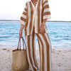 Amelia™ - Striped Hollow Out Top And Pants Set