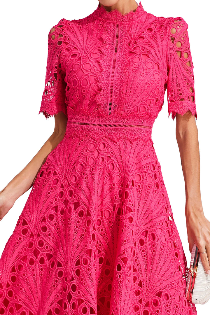 Leigh - Elegant Lace Midi Dress