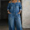 Sophia | Off Shoulder Denim Jumpsuit
