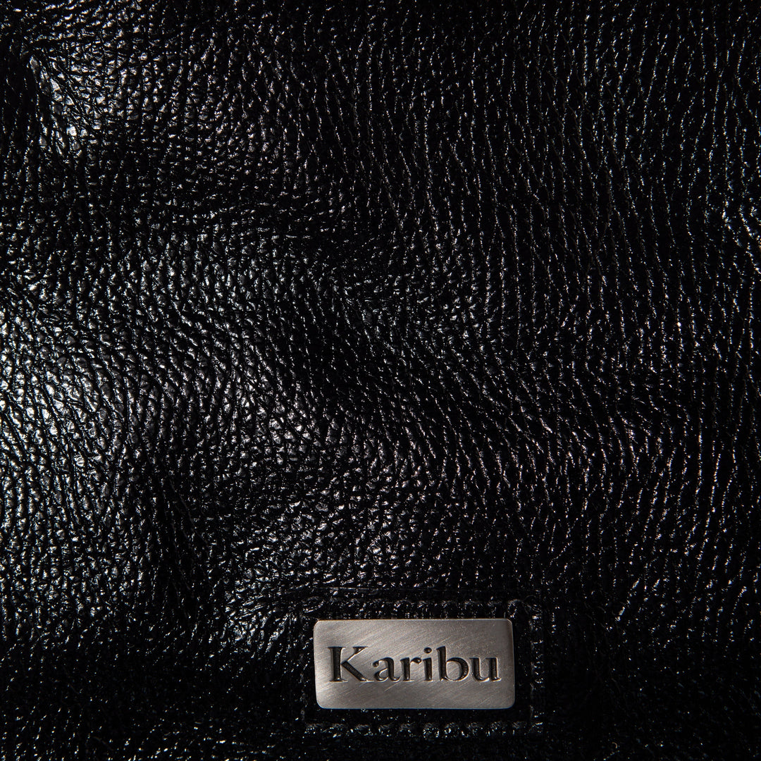 Josefa black patent leather wallet