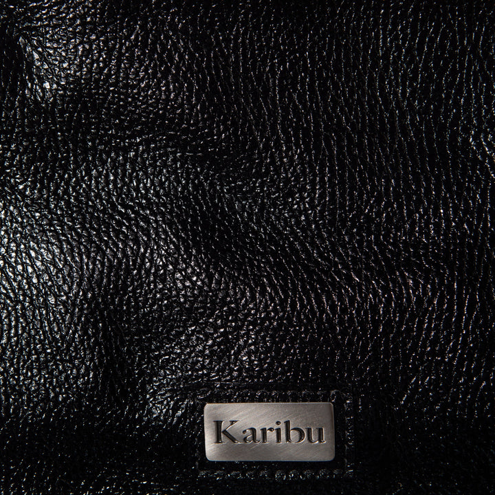 Josefa black patent leather wallet